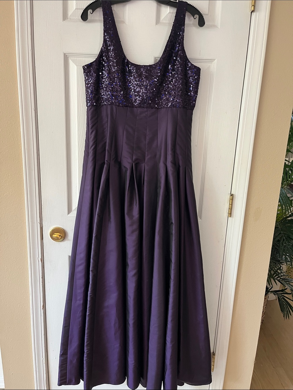 Calvin Klein Purple Sequin Bodice Maxi Dress - Picture 3 of 6